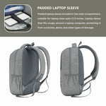 Carriz CPB07 29L Laptop Backpack - Ash Grey - TRAWOC