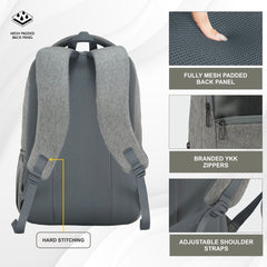 Carriz CPB07 29L Laptop Backpack - Ash Grey - TRAWOC