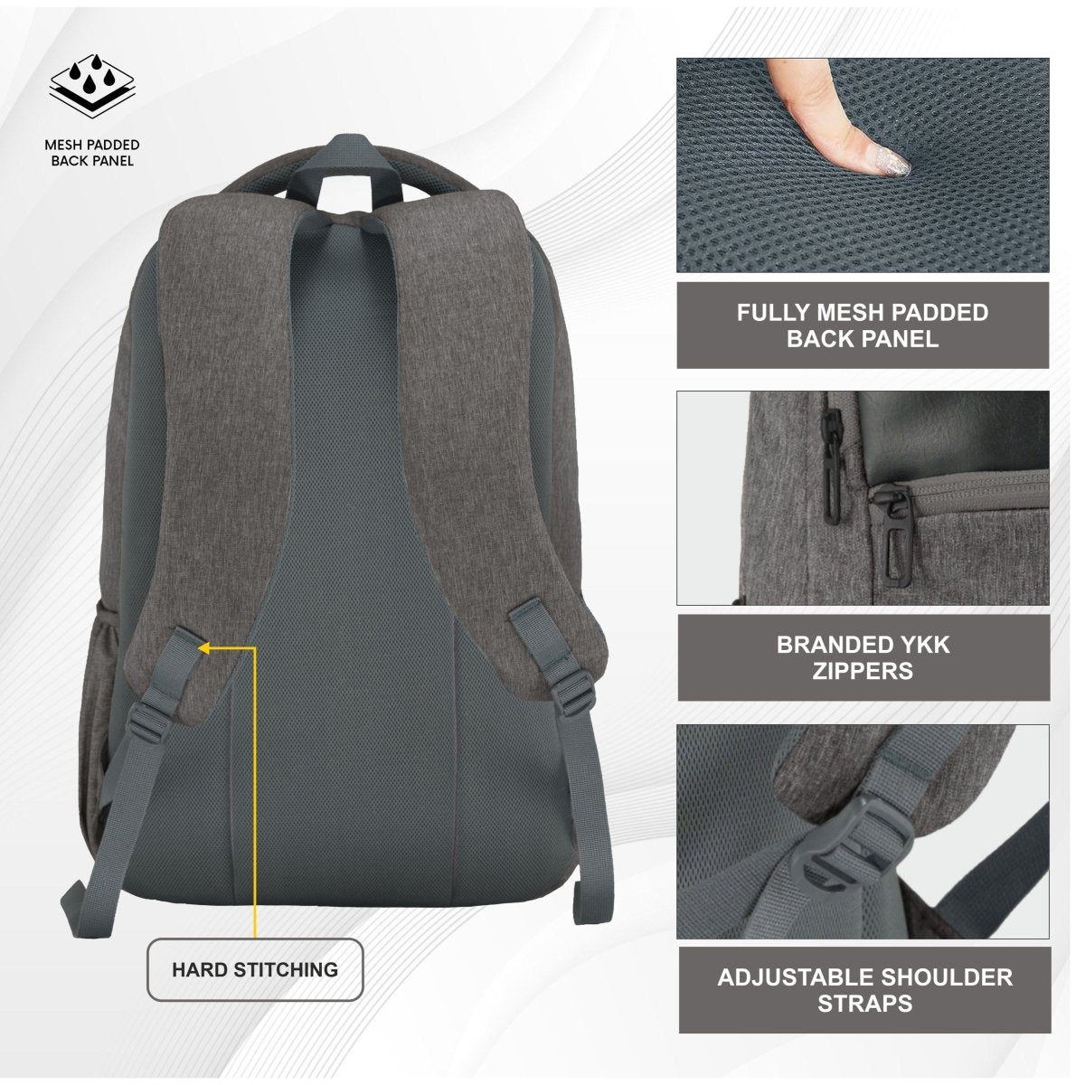 Carriz CPB07 29L Laptop Backpack - Brown - TRAWOC