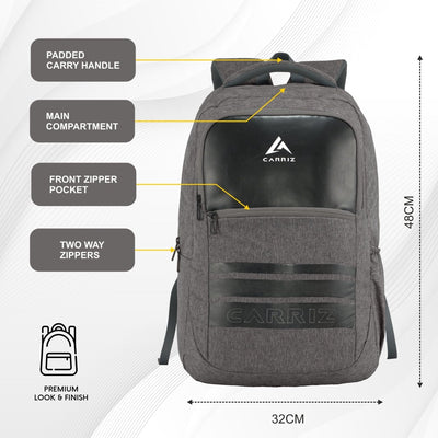 Carriz CPB07 29L Laptop Backpack - Brown - TRAWOC