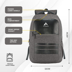 Carriz CPB07 29L Laptop Backpack - Brown - TRAWOC