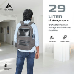 Carriz CPB07 29L Laptop Backpack - Brown - TRAWOC