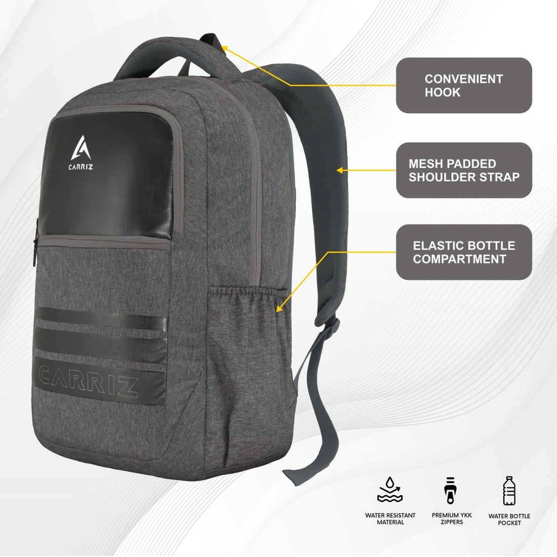 Carriz CPB07 29L Laptop Backpack - Brown - TRAWOC