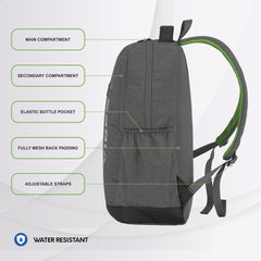Carriz CPB08 24L Laptop Backpack - Ash Grey - TRAWOC