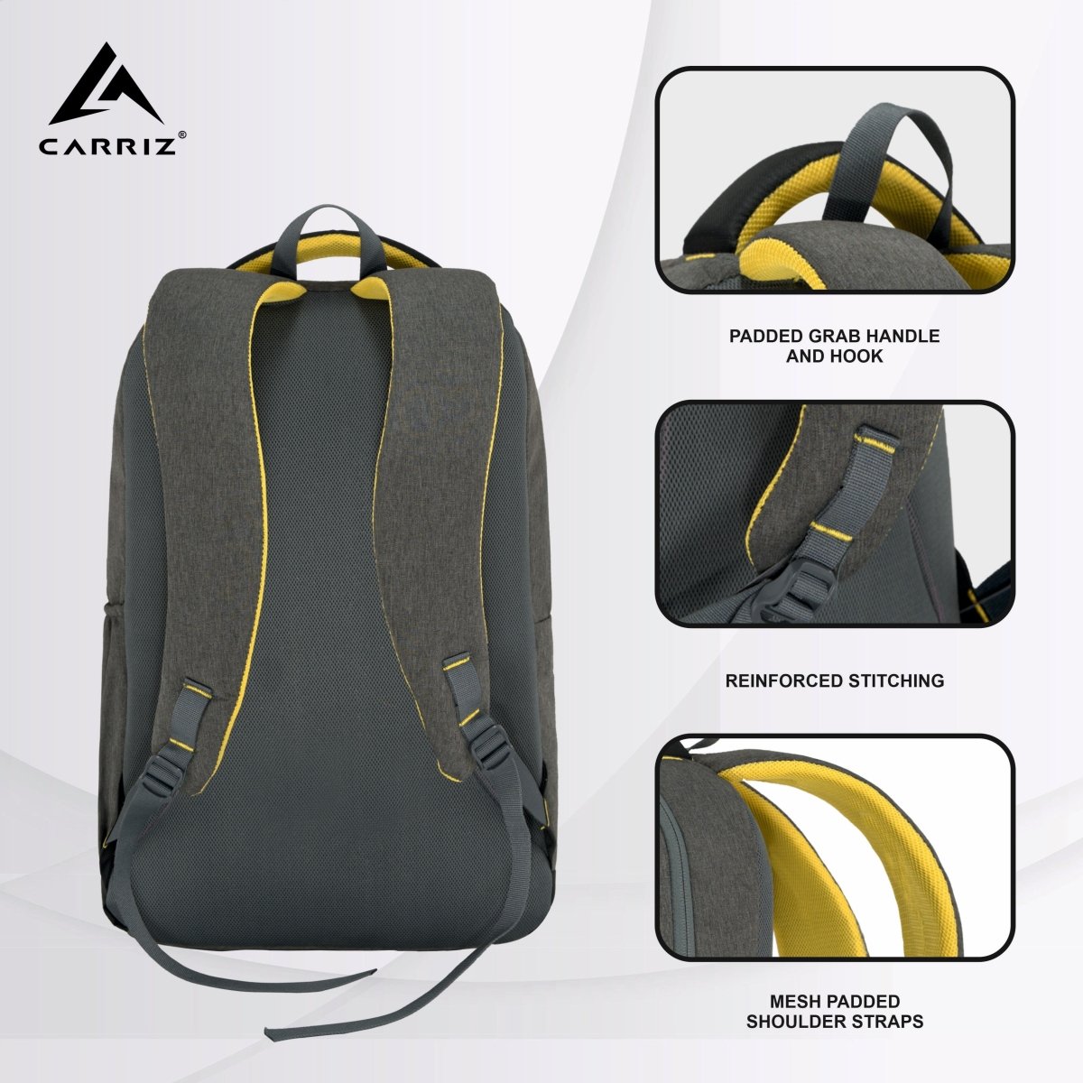 Carriz CPB08 24L Laptop Backpack - Brown - TRAWOC