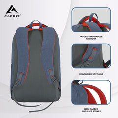 Carriz CPB08 24L Laptop Backpack - Navy Blue - TRAWOC