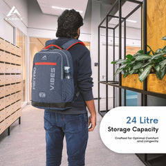 Carriz CPB08 24L Laptop Backpack - Navy Blue - TRAWOC