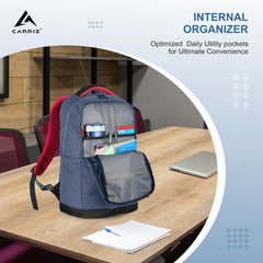 Carriz CPB08 24L Laptop Backpack - Navy Blue - TRAWOC