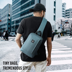 CARRIZ Outdoor Sling Bag | Crossbody & Shoulder Bag for Men | Water Resistant Travel & Hiking Daypack | 2 - Year Warranty (CRB02) - Teal (Clearance sale) - TRAWOC