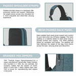 CARRIZ Outdoor Sling Bag | Crossbody & Shoulder Bag for Men | Water Resistant Travel & Hiking Daypack | 2 - Year Warranty (CRB02) - Teal (Clearance sale) - TRAWOC