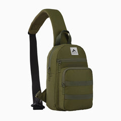 CARRIZ Sling Bag for Men & Women | Outdoor Crossbody & Shoulder Bag for Hiking, Cycling & Travel | Water Resistant | 2-Year Warranty (CRB03) - Olive Green