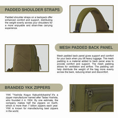 CARRIZ Sling Bag for Men & Women | Outdoor Crossbody & Shoulder Bag for Hiking, Cycling & Travel | Water Resistant | 2 - Year Warranty (CRB03) - OLIVEGREEN - TRAWOC