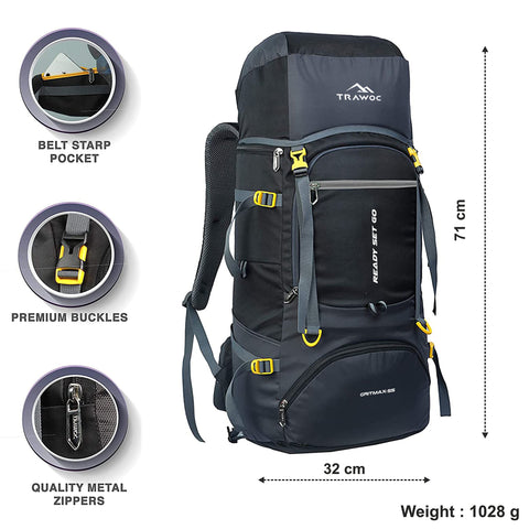 GRITMAX-55 Backpack - Grey (Renewed)
