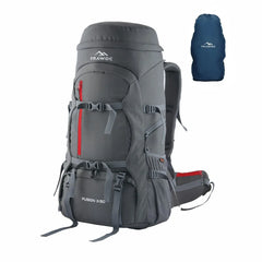 FUSION X 50 L internal frame Bag with Rain Cover and Shoe Compartment - Grey - TRAWOC