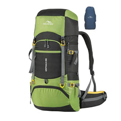 GRITMAX 55 L Front & Top Open Backpack for Hiking Trekking Bag for Men & Women with Rain Cover - Green - TRAWOC