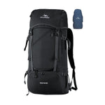 IGNITE 50 L travel Bag Front & Top Open Backpack with Rain Cover and Shoe Compartments - Black - TRAWOC