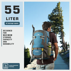 BLAZE 55 L Travel Backpack Daypack  for Camping Hiking Trekking -Englishblue(clearance sale)