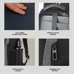 LB01 25L Laptop Backpack - Ash Grey (Clearance sale) - TRAWOC