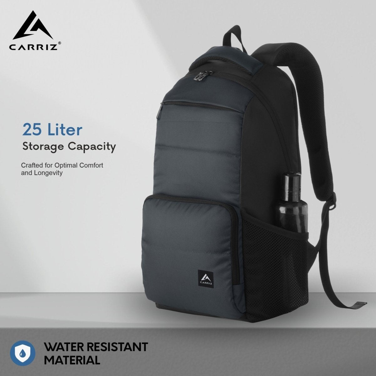 LB02 25L Laptop Backpack - Grey - TRAWOC