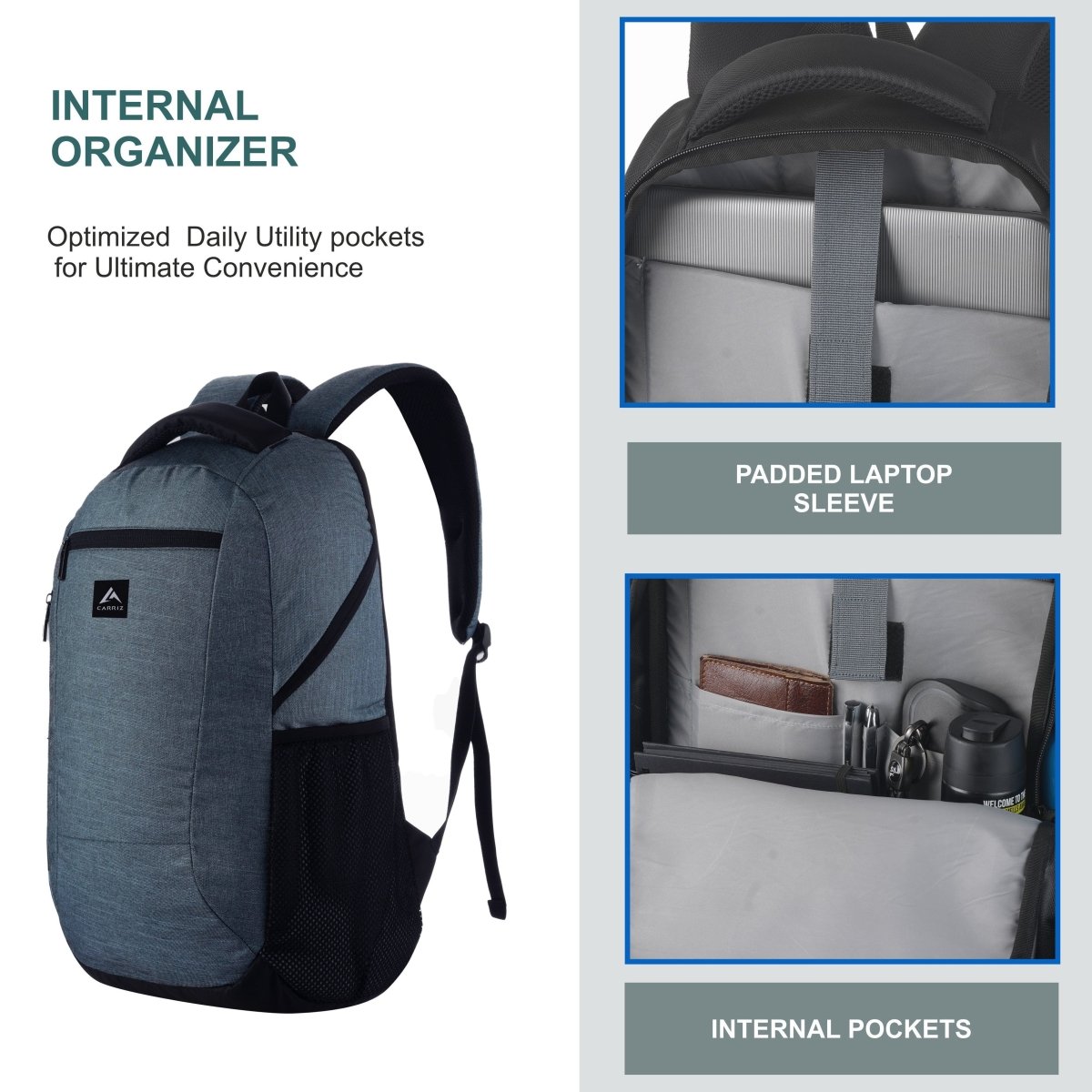 LB04 27L Laptop Backpack - Teal (Clearance sale) - TRAWOC