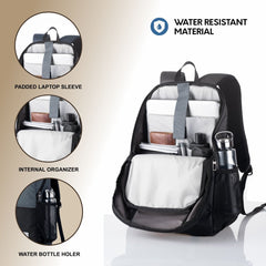 LB06 18L Laptop Backpack - Brown - TRAWOC