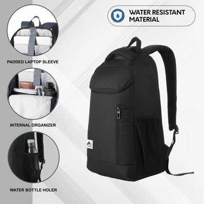 LB07 20L Laptop Backpack Black (Clearance sale) - TRAWOC