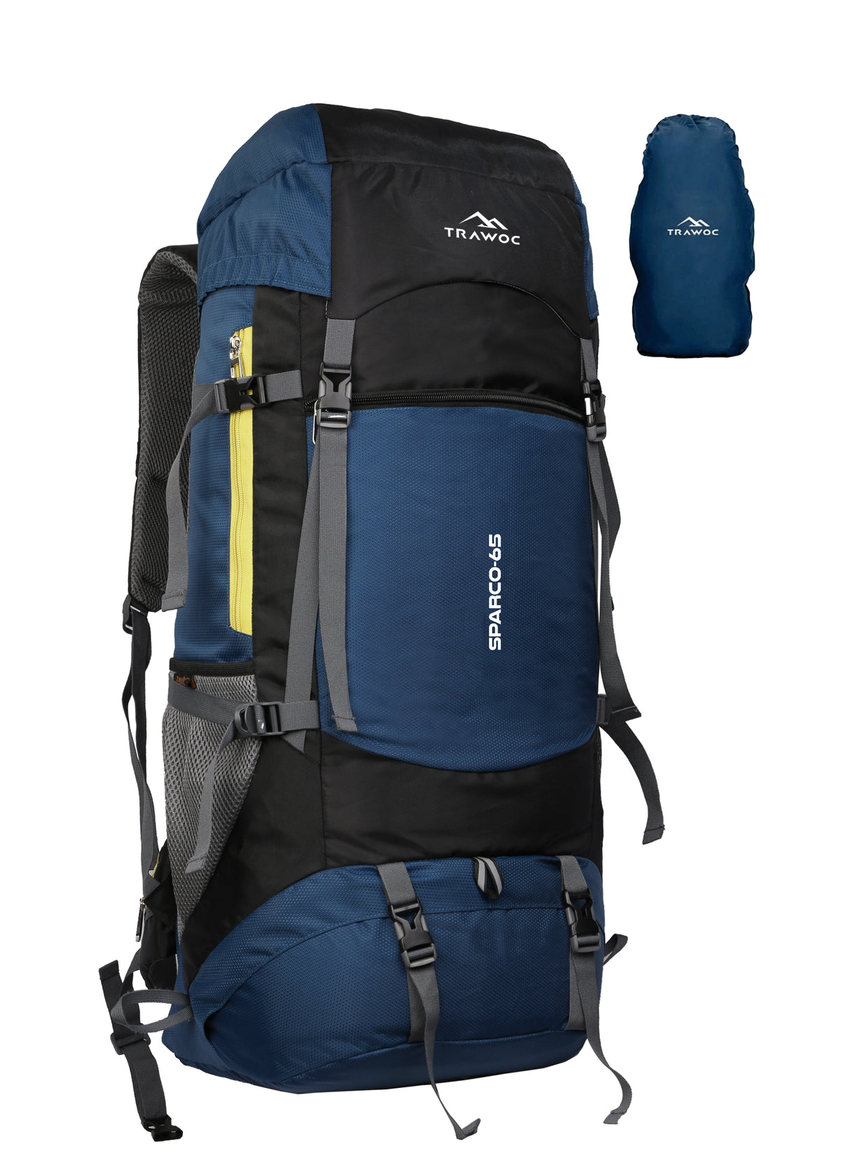 Sparco 65L Travel Backpack featuring with Laptop Compartment & Shoe Compartment – Navyblue (Refurbished)