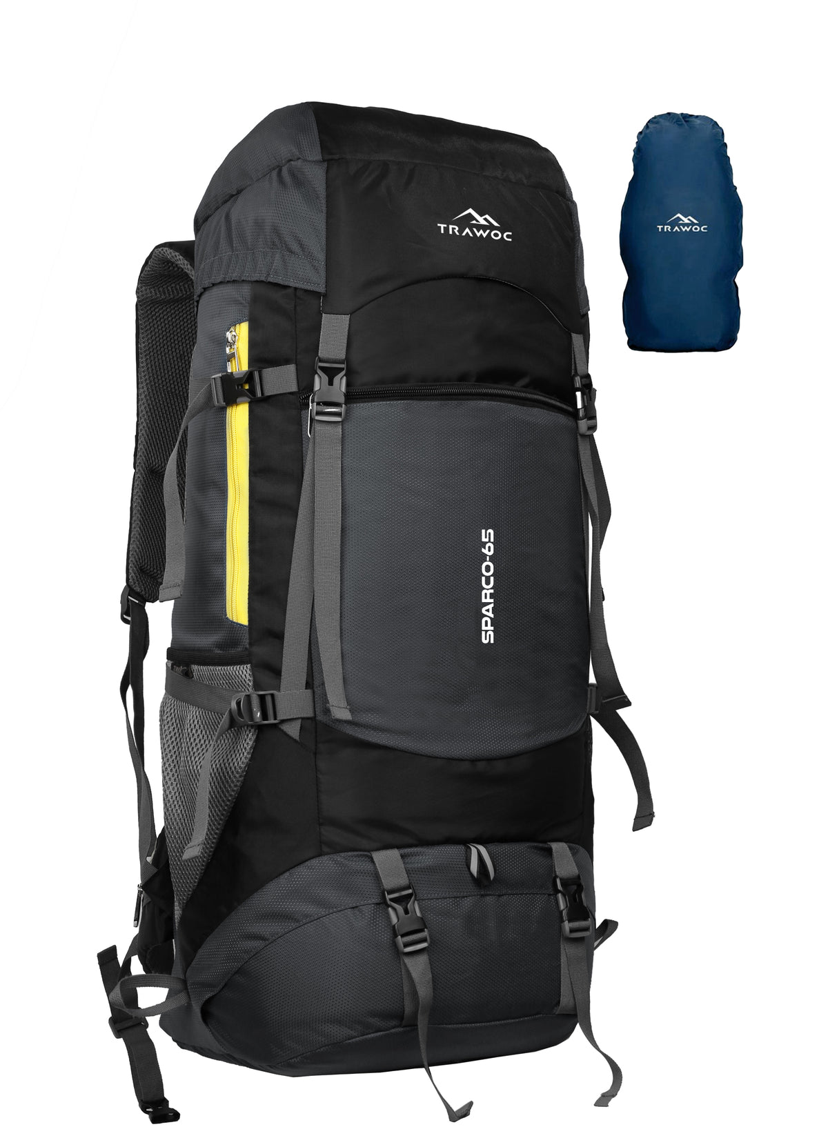 Sparco 65L Travel Backpack featuring with Laptop Compartment & Shoe Compartment – Black(clearance sale)