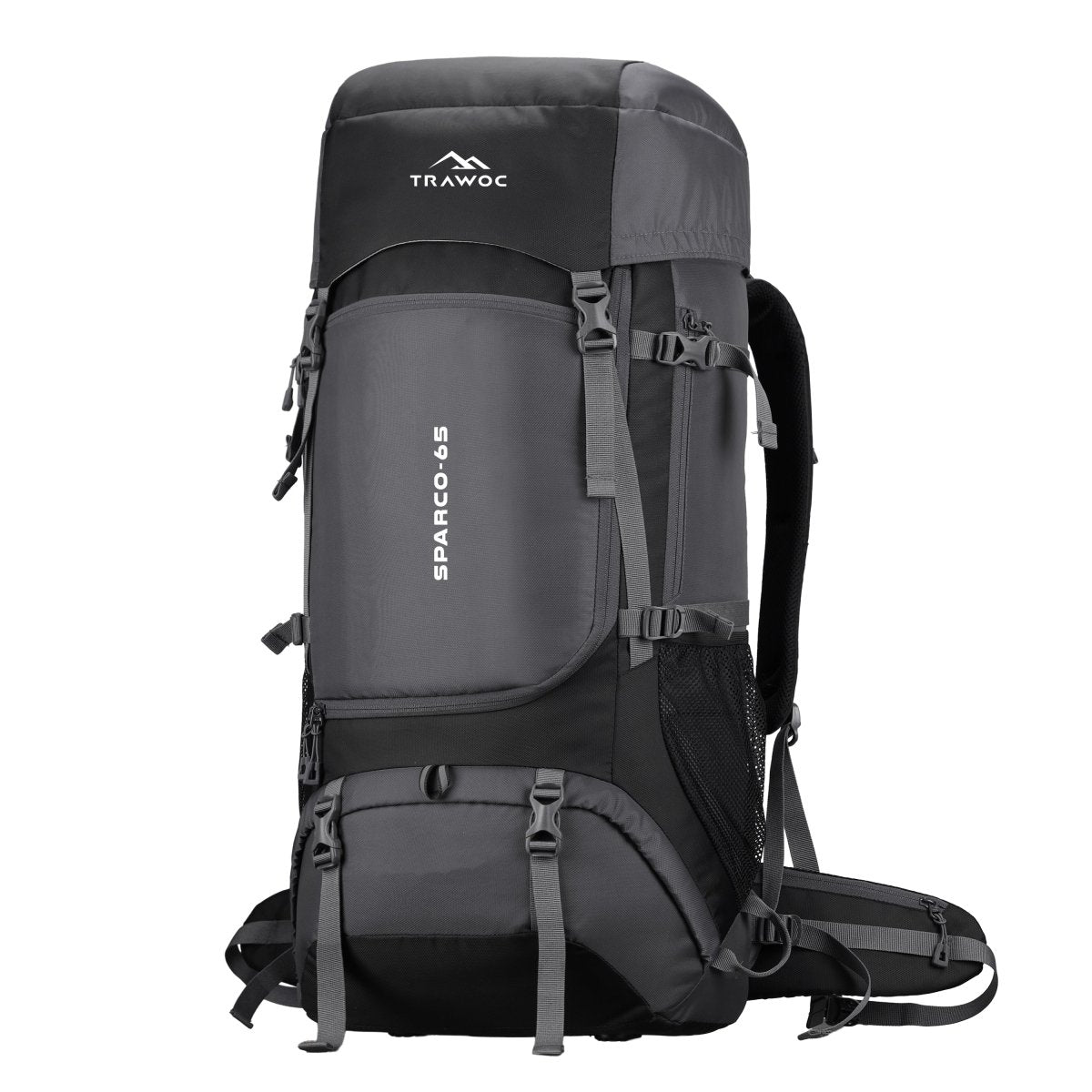 Sparco 65L Travel Backpack featuring with Laptop Compartment & Shoe Compartment – Grey - TRAWOC