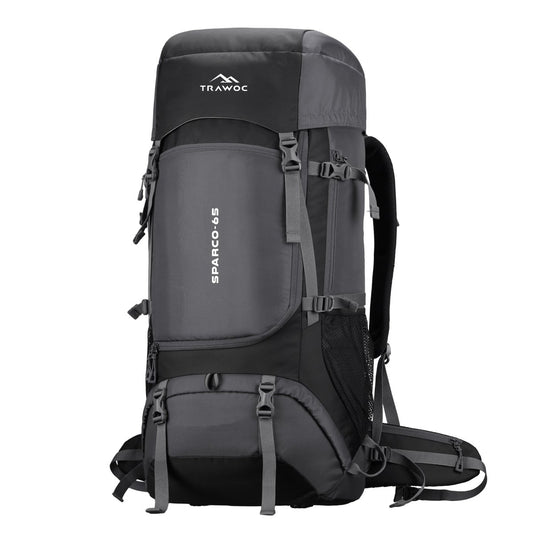Sparco 65L Travel Backpack featuring with Laptop Compartment & Shoe Compartment – Grey - TRAWOC