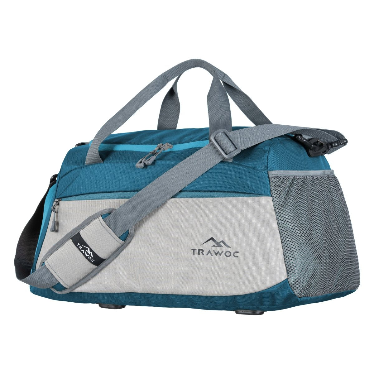 TMPB01 - 40L Duffle Bag, Travel Weekender Bag for men & women with Shoe Compartment, Water-Resistant - English Blue