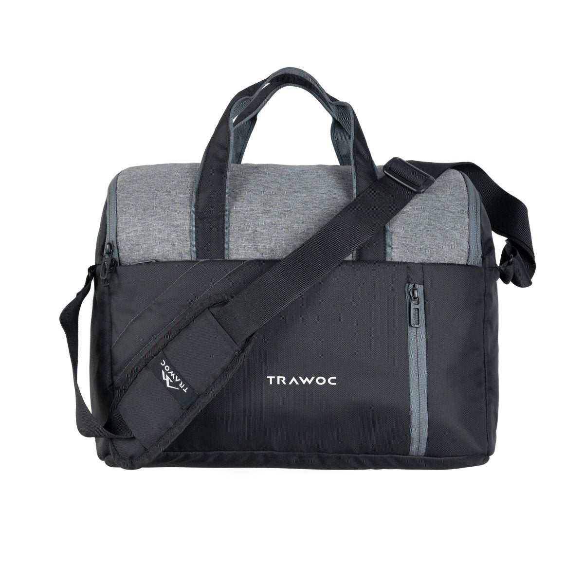TMPB03 - Messenger Shoulder Bag with 16 - inch Laptop Compartment |Durable Office and College Bag - Black - TRAWOC