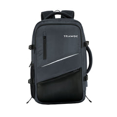 TPB02 - 25L Laptop Backpack with USB Charging Port for Men & Women - Grey - TRAWOC