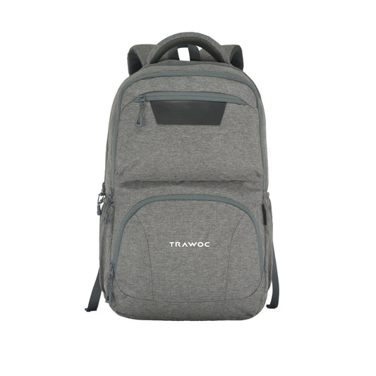 TPB04 - 30L Laptop Backpack 16 - Inch Compartment, USB Charging Port - Ash grey - TRAWOC