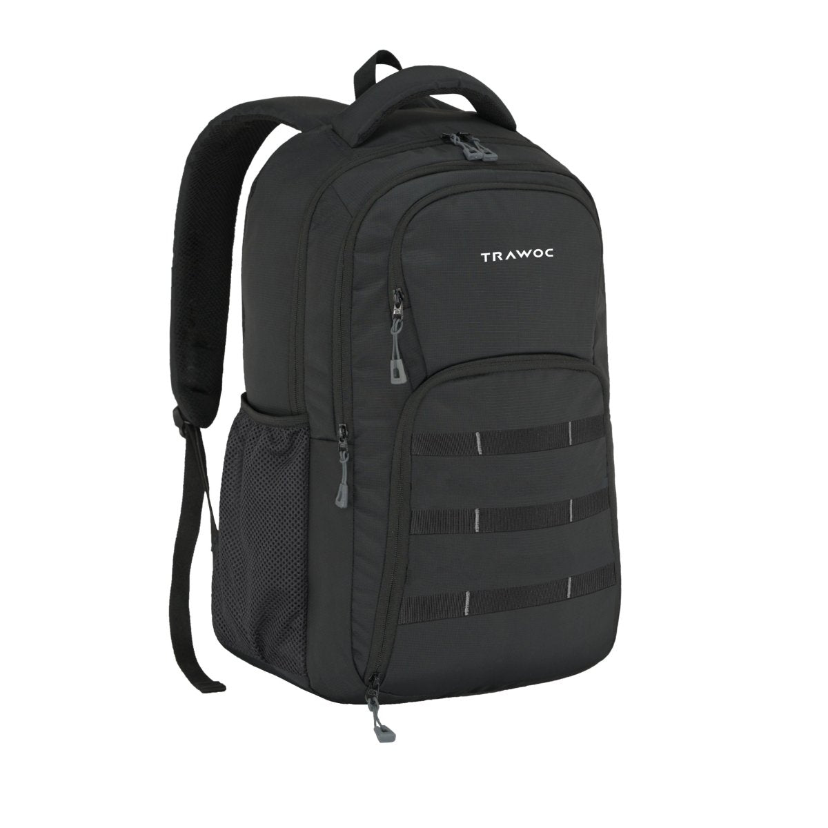 TPB05 - 35L Office & Travel Bag with 16 - Inch Padded Laptop Compartment, USB Charging Port - Black - TRAWOC