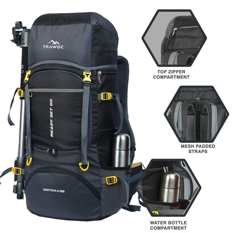 GRITMAX-55 Backpack - Grey (Renewed)