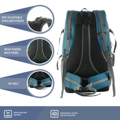 BLAZE 55 L Travel Backpack Daypack  for Camping Hiking Trekking -Englishblue(clearance sale)
