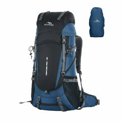 Venture Pro 65 L Travel Backpack with Rain Cover & with Laptop Compartment - Englishblue - TRAWOC