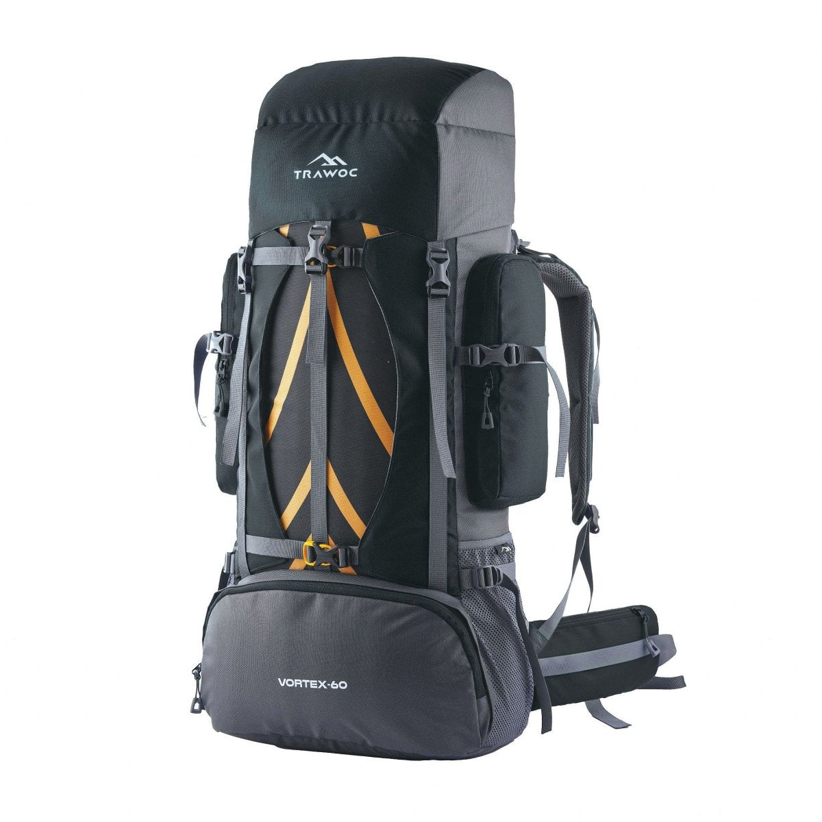 Vortex 60 L Travel Backpack with Laptop Compartment & Durable Zippers - black(clearance sale) - TRAWOC