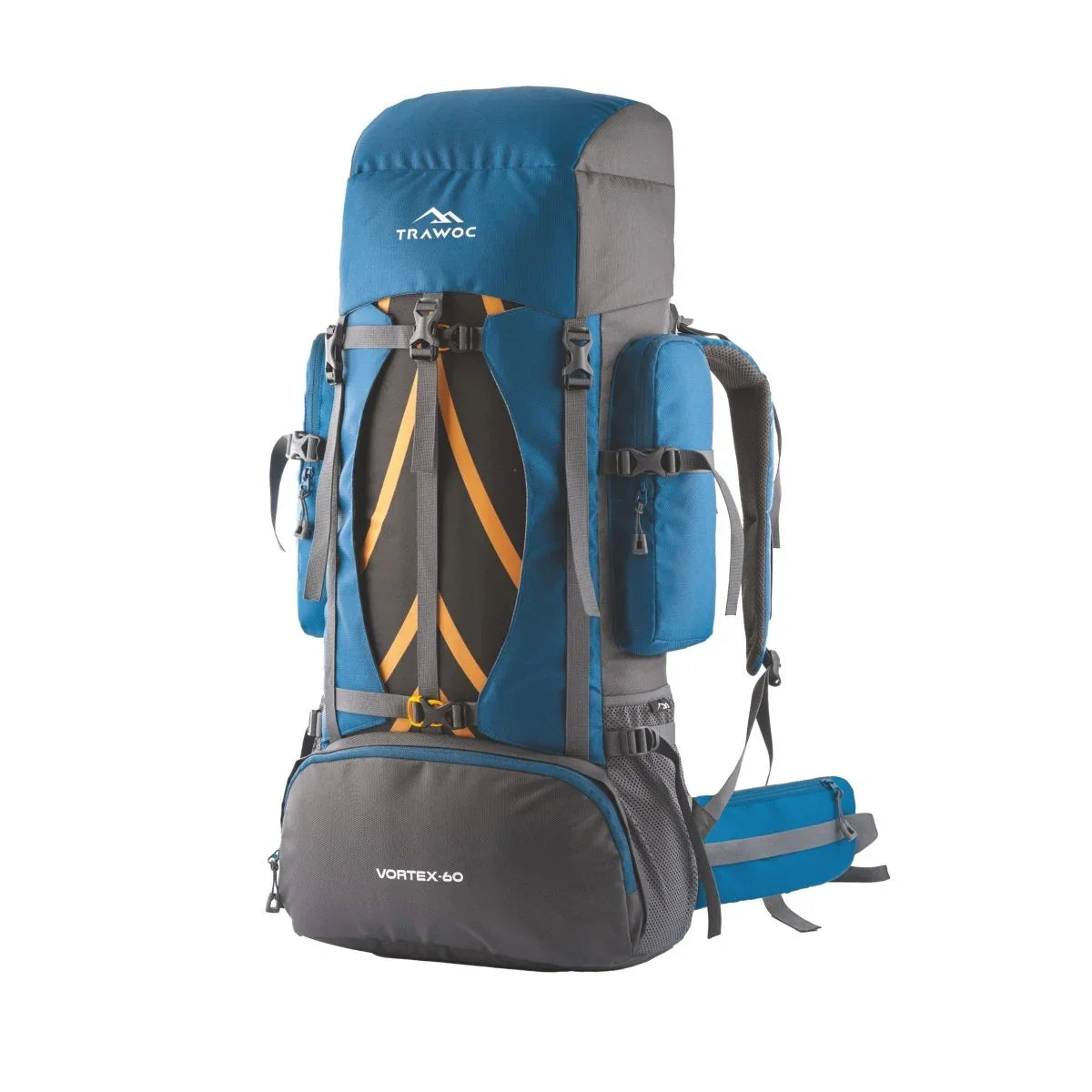 Vortex 60 L Travel Backpack with Laptop Compartment & Durable Zippers - English Blue