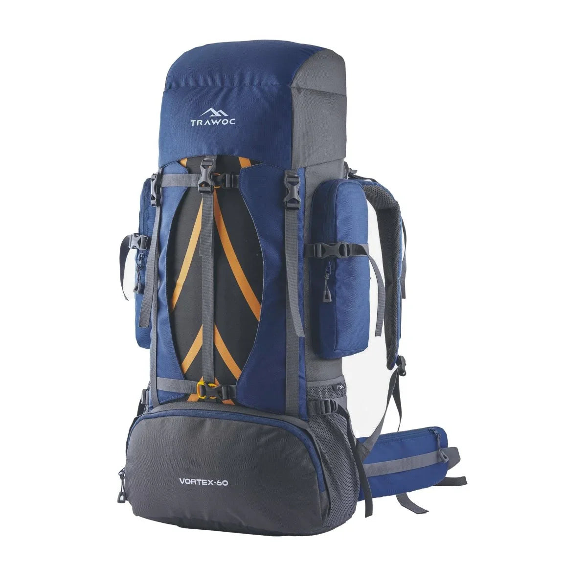 Vortex 60 L Travel Backpack with Laptop Compartment & Durable Zippers - Navy Blue