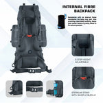 Wildwing 95L (80+15) Bag for Hiking & Travel with Shoe Compartment & Water - Resistant - grey (Clearance Sale) - TRAWOC