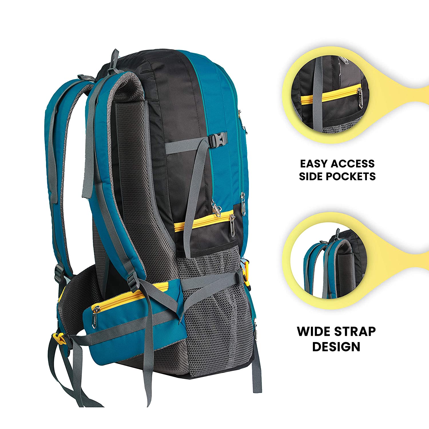 Trawoc Travel Backpack (60Ltr) | Hiking, Trekking & Camping Rucksack ...