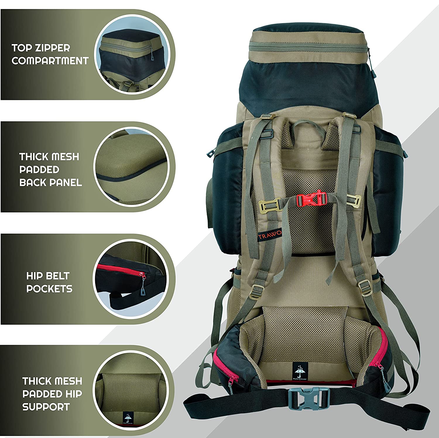 thumbnail image 2 of TLZC 30L Flight Approved Weekender Carry-On Laptop Travel Backpack, 18 Inch Business Cube Handbag With Shoulder Strap And Funcitional Pockets Luggage Bag Suitcase Backpack 2 of 13
