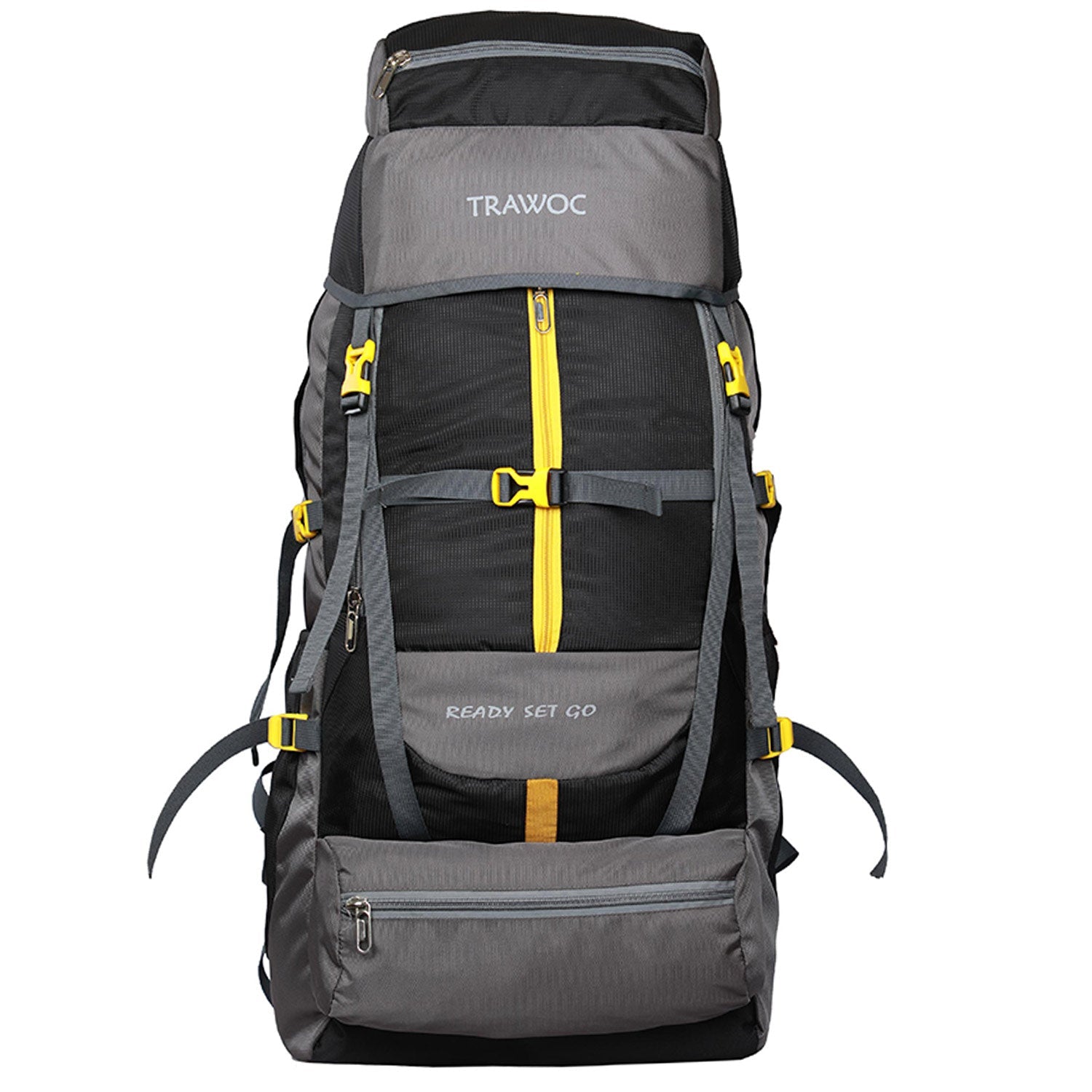 A close-up view of the EMBER-60 backpack in black, highlighting its sleek design and durable construction. The thumbnail showcases the rich black color, spacious compartments, and adjustable straps, emphasizing the backpack's functionality for travel and outdoor activities. The modern aesthetic and quality materials make it an attractive choice for those looking for a blend of practicality and style in their gear.